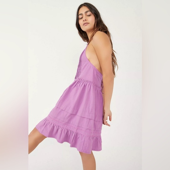Free People Desert Days Mini Dress Orchid Size Small - Picture 3 of 7